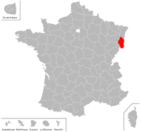 Emplacement du département du Haut-Rhin (68) en petit format