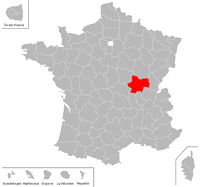 Emplacement du département de la Saône-et-Loire (71) en petit format