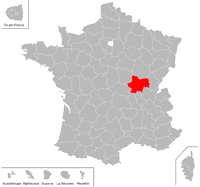 Emplacement du d�partement de la Sa�ne-et-Loire (71) en petit format