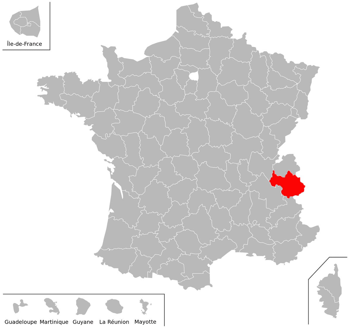 Emplacement du d�partement Savoie (73) en grand format