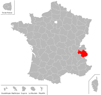 Emplacement du d�partement de la Savoie (73) en petit format
