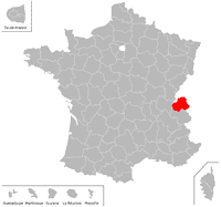 Emplacement du d�partement de la Haute-Savoie (74) en petit format