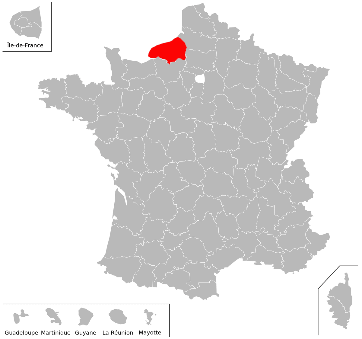 Emplacement du département de la Seine-Maritime (76) en grand format