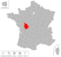 Emplacement du d�partement de la Vienne (86) en petit format