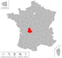 Emplacement du d�partement de la Haute-Vienne (87) en petit format