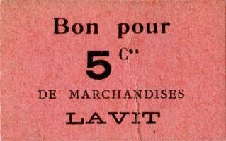Bon de 5 centimes de Lavit (Tarn-et-Garonne - 82)