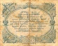 Bon de 25 centimes (sans ast�risque) - Mai 1915 - Banque d'Emission de Lille - dos