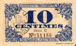 Bon de 10 centimes - série C - Ville de Lille - Bon Communal - Délibération du Conseil Municipal du 31 octobre 1917 - face