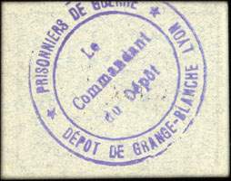 Dos du bon avec cachet du d�p�t de Grange-Blanche