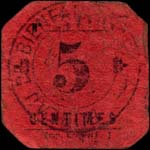 Bon de 5 centimes - Mouvaux - dos