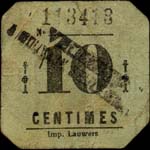 Bon de 10 centimes - Mouvaux - dos