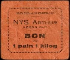 Bon pour 1 pain 1 kilog - Boulangerie - Nys Arthur - Nexon (H.-V.)