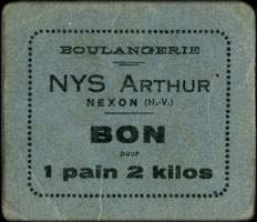 Bon pour 1 pain 2 kilos - Boulangerie - Nys Arthur - Nexon (H.-V.)