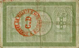 Billet des villes de Roubaix et de Tourcoing - 1 franc - Septi�me s�rie - n�000,222 - revers