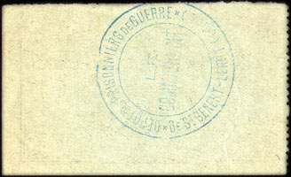 Bon de n�cessit� de la 13e R�gion - Prisonniers de Guerre - Cre Mlle N� 38 823 P. G. du 15 Mai 1916 - n� 15,475 - 0,25 franc - dos avec cachet