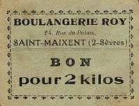 Bon pour 2 kilos - Boulangerie Millet - 24, rue du Palais - Saint-Maixent (Deux-Sèvres - département 79) - face