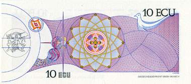Billet de 10 Ecu Exposition Universelle de S�ville 1992 - dos