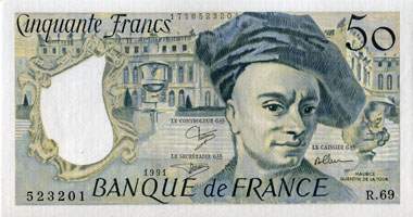 Billet de 50 francs QUENTIN DE LA TOUR - De 1976 � 1992 - face