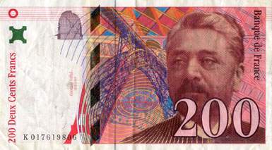 Billet de 200 francs EIFFEL - De 1995 à 1999 - face