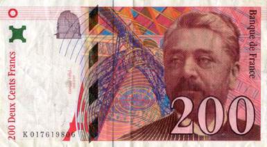 Billet de 200 francs EIFFEL -  De 1995 � 1999 - face