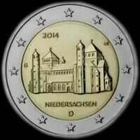 Allemagne 2014 - Basse-Saxe: Eglise Saint-Michel d'Hildesheim - 2 euro commémorative