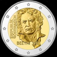 Autriche 2027 - 200 ans de la mort de Ludwig van Beethoven - 2 euro commémorative