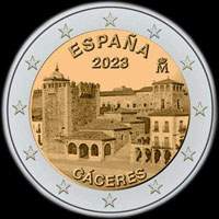 Espagne 2023 - Vieille ville de Cceres - Hritage Mondial de l'Unesco - Hritage Mondial de lUnesco - 2 euro commmorative