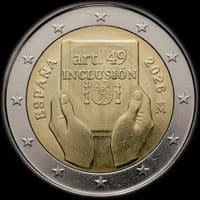 Espagne 2026 - Modification de l'article 49 de la Constitution pour l'inclusion des handicap�s - 2 euro comm�morative