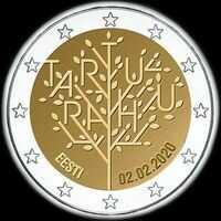 Estonie 2020 - 100 ans du Traité de Paix de Tartu - 2 euro commémorative