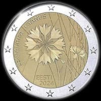 Estonie 2024 - Le Bleuet, fleur nationale - 2 euro commmorative
