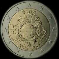 Irlande 2012 - 10 ans de circulation de l'euro - 2 euro commémorative