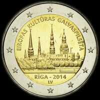 Lettonie 2014 - Riga, Capitale Européenne de la Culture - 2 euro commémorative