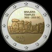 Malte 2018 - Site préhistorique de Mnajdra - 2 euro commémorative