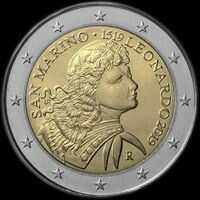 Saint-Marin 2019 - 500 ans de la mort de Léonard de Vinci - 2 euro commémorative
