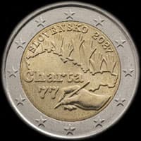 Slovaquie 2027 - 50 ans de la Charte 77 - 2 euro commémorative