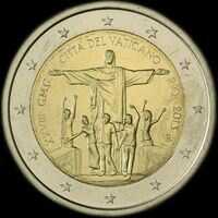 Vatican 2013 - Journées Mondiales de la Jeunesse à Rio de Janeiro - 2 euro commémorative