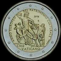 Vatican 2018 - Année Européenne du Patrimoine Culturel (le Groupe du Laocoon) - 2 euro commémorative