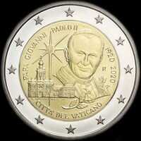 Vatican 2020 - 100 ans de la naissance de Jean-Paul II - 2 euro commémorative