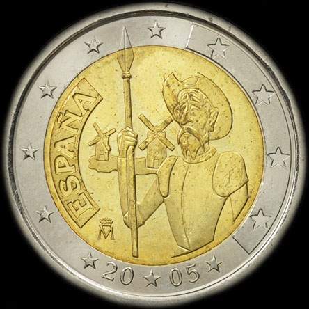 Espagne 2005 - 400 ans de Don Quichotte - 2 euro comm�morative