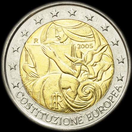 Italie 2005 - 1er anniversaire de la Constitution Europ�enne - 2 euro comm�morative