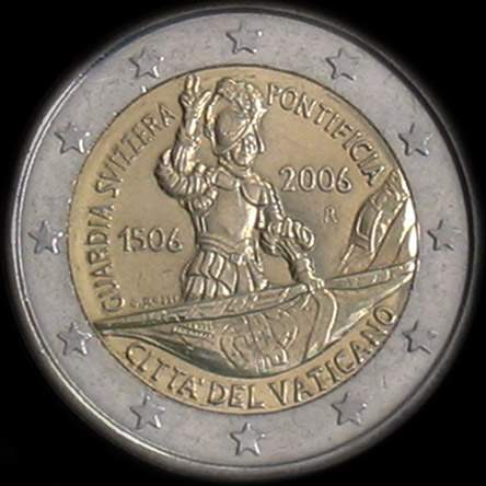 Vatican 2006 - 500 ans de la Garde Suisse - 2 euro comm�morative