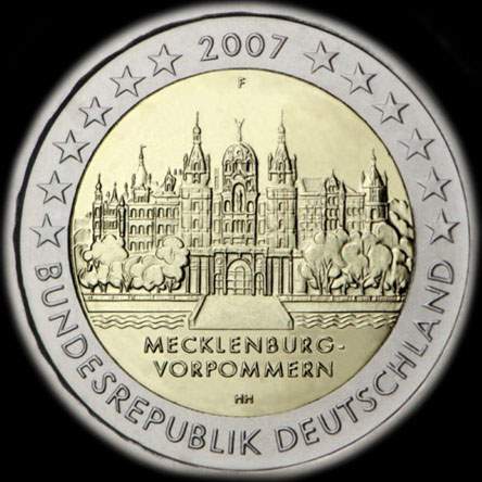 Allemagne 2007 - Mecklembourg-Pom�ranie: Ch�teau de Schwerin - 2 euro comm�morative