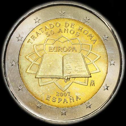 Espagne 2007 - 50 ans du Traité de Rome - 2 euro commémorative