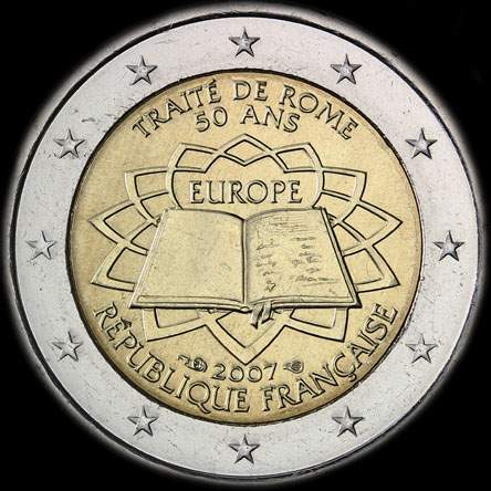 France 2007 - 50 ans du Trait� de Rome - 2 euro comm�morative