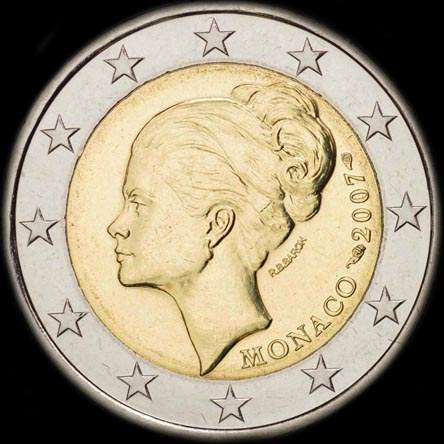 Monaco 2007 - 25 ans de la mort de la Princesse Grace - 2 euro comm�morative