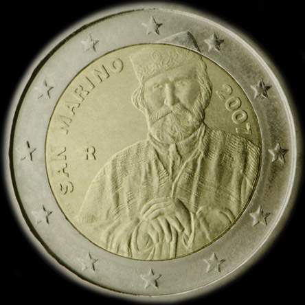 Saint-Marin 2007 - 200 ans de la mort de Giuseppe Garibaldi - 2 euro comm�morative