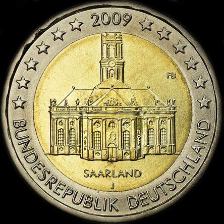 Allemagne 2009 - Sarre: Eglise Saint-Louis, Vieux Sarrebruck - 2 euro comm�morative