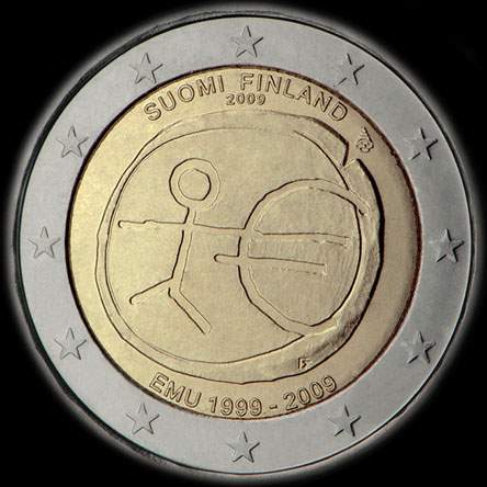 Finlande 2009 - 10 ans de l'UEM - 2 euro commémorative