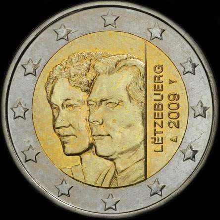 Luxembourg 2009 - 90 ans de l'Av�nement de la Grand-Duchesse Charlotte - 2 euro comm�morative
