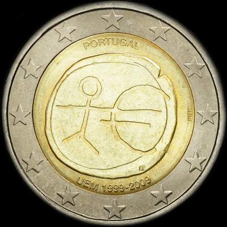 Portugal 2009 - 10 ans de l'UEM - 2 euro comm�morative
